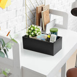 DRASTAR Mail Organizer Countertop, Wooden Mail Holder with 3 Slots, Desktop Mail Organizer, Black Mail Sorter for Home Office Accessories DRASTAR