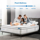 Cal King Mattress,Lechepus 14 Inch Hybrid Memory Foam Mattresses with Individual Pocket Springs,Mattress in Box,Plush Comfortable Mattress for Cool Sleep & Back Pain Relief,CertiPUR-US Certified Lechepussleep
