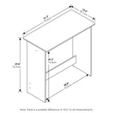FURINNO Simplistic Study Table, Pink, 15.5 in x 31.5 in x 29.75 in (D x W x H) Furinno