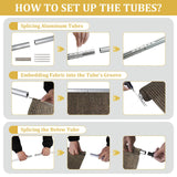 Shade&Beyond Outdoor Roller Shades 8' W x 8' H Patio Roll Up Blinds 220GSM Shade Cloth Roll for Porch Gazebo Pergola Balcony Backyard, Spliced of Two Sections, Mocha Shade&Beyond