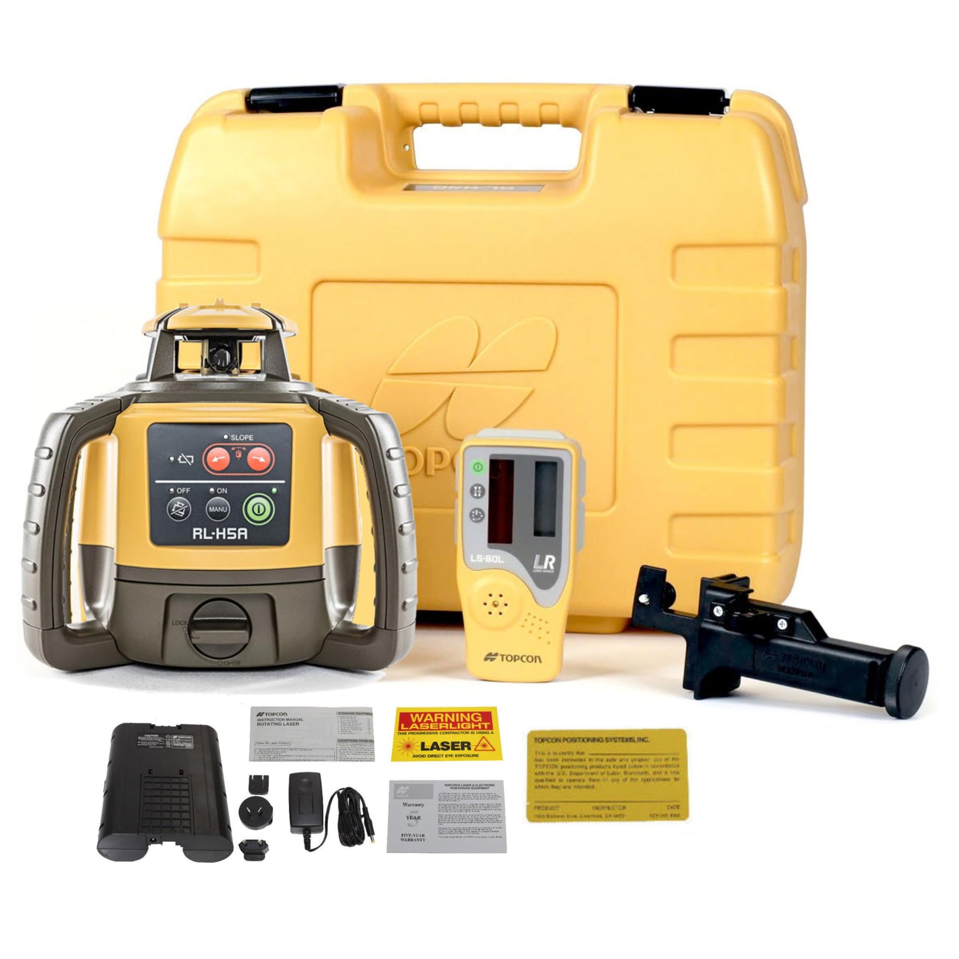 TOPCON RL-H5A /PS.RB, w/LS-80L, RBCell (rechargeable batteries) - WoodArtSupply