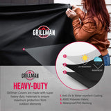 Grillman Premium Grill Cover for Outdoor Grill - Heavy-Duty Waterproof BBQ Grill Cover - Rip-Proof and Wind-Resistant - Large Barbecue Gas Grill Cover for Backyard - Black (52" L x 26" W x 43" H) Grillman
