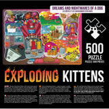 The Dreams & Nightmares of a Dog Jigsaw Puzzle by Exploding Kittens - 500 Pieces Jigsaw Puzzle for Adults, Teens, and Kids - Dog Puzzle, Funny Puzzle, Art Puzzle Exploding Kittens LLC