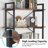 Tribesigns Industrial Rustic 5-Tier Bookshelf with Metal Frame for Living Room and Home Office Tribesigns