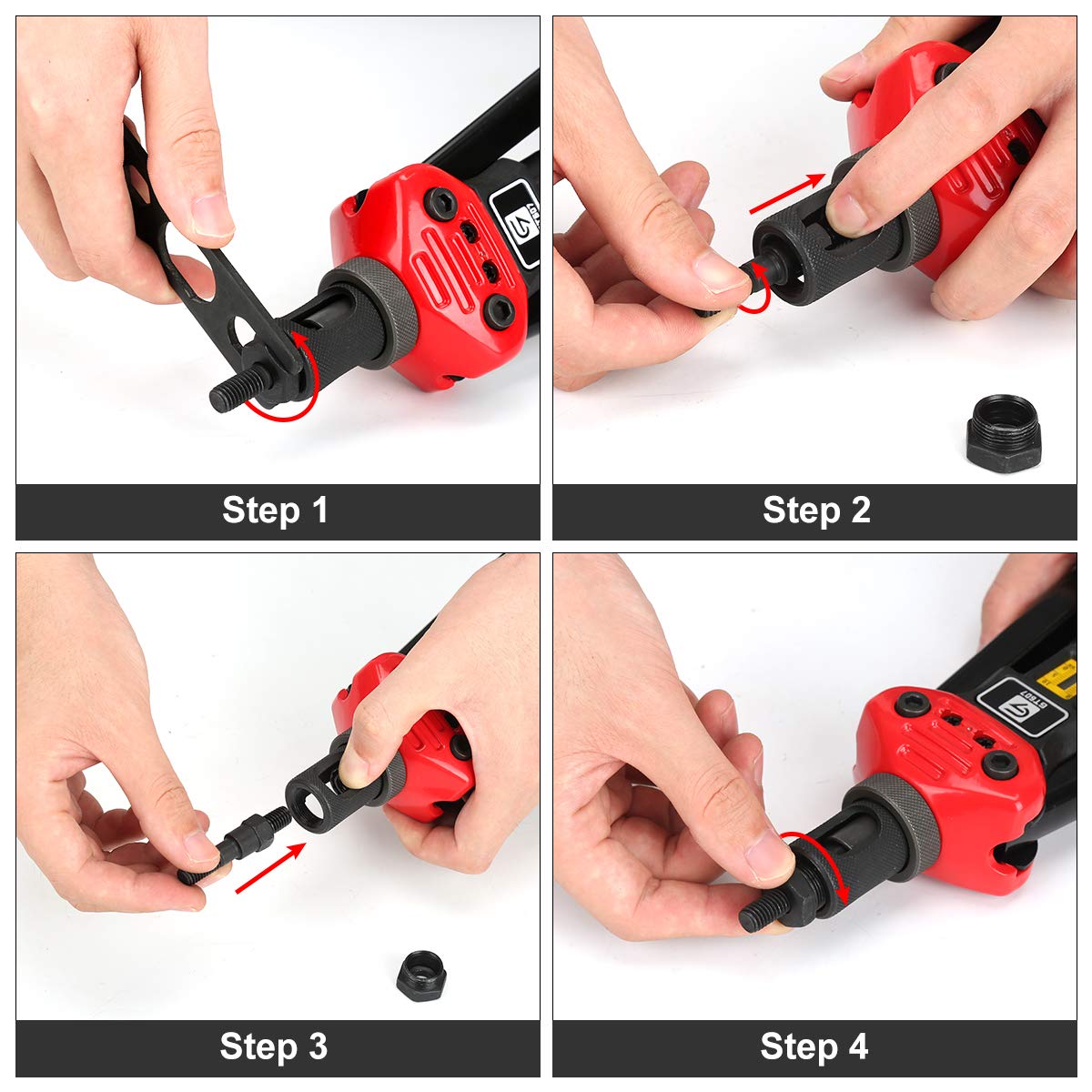 Rivet Nut Tool, GIANTISAN 16-Inch Rivnut Tool Kit with 12 Metric and SAE Mandrels, 176Pcs Rivet nut Assortment Kit, and Rugged Carrying Case G GIANTISAN