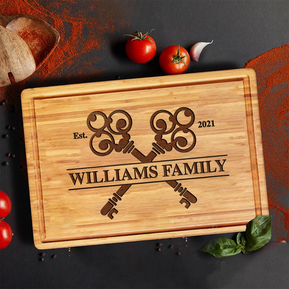 Personalized Cutting Board Housewarming Gifts, Custom Engraved New Home Gift Ideas, Realtor Closing Gifts for First Time Home Buyers, New Neighbor Home Sweet Home Gift GIFTS TO ENGRAVE