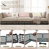 12 Pcs Under Couch Blocker for Bed Adjustable Furniture Plastic Under Bed Blocker with 30 Ties Black Couch Barriers for Dogs Pets Cats (Style 1) Aifong