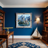 5D Diamond Art Kits for Adults Beginners,Lake Castle Scene DIY Full Round Drill Diamond Painting Kits,Paint by Diamonds Dots Gem Art Easy,Home Wall Decor 14X14 Inch Acelii