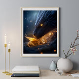 5D Dragon Diamond Painting Kits for Adults, Dragon Diamond Art Kits for Adults Beginner, DIY Full Drill Diamond Dot Gem Painting for Home Wall Decor 12x16inch BYGFHLYW