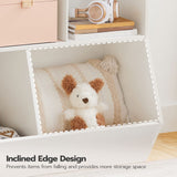 HOOBRO Kids Bookshelf, Toy Storage Cabinet, Kids Toy Organizer, 8 Cubicles, Bookcase Footboard, Bookshelf for Kids, for Playroom, Bedroom, Nursery, School, White WT35CW01G1 HOOBRO