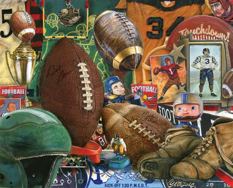 Springbok's 1000 Piece Jigsaw Puzzle Vintage Football - Made in USA Springbok
