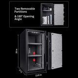 TIGERKING Fireproof Safe,3.47 Cubic Feet Home Safe Box, Large Steel Digital Safes Box with Digital Lock for Home and Office TIGERKING