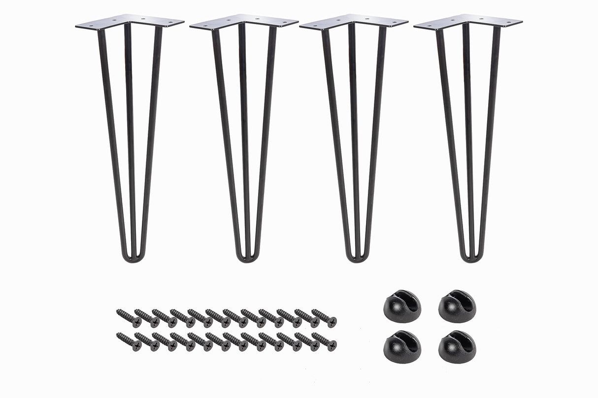 SRL Rustic Logwerks Hairpin Leg Wood Coffee Table - Live Edge Coffee Table for Home & Kitchen— Handcrafted Wooden Rustic Furniture (Honey Pine & Black) SOUTHERN RUSTIC LOGWERKS