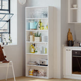 IRONCK Bookshelves and Bookcases Floor Standing 6 Tiers Display Storage Shelves 70 in Tall Bookcase Home Decor Furniture for Home Office, Living Room, Bed Room IRONCK