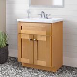 Design House Brookings 24-Inch Bathroom Vanity, Solid Wood Cabinet, Ready to Assemble, Modern Birch, 587113 Design House