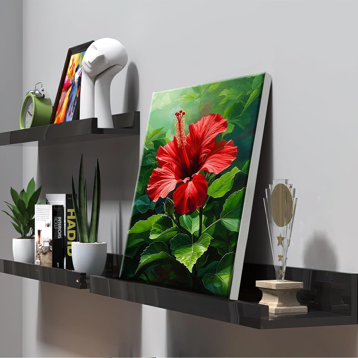 ATDMS Paint by Numbers kit for Adults with Frame Flowers Paint by Numbers with Easel DIY Adult Paint by Number Kits on Canvas Oil Painting Kits for Gift Home Wall Decor 8x12 Inch ATDMS