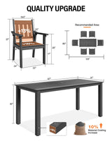 YEFU Outdoor Patio Dining Sets: All Weather 12 Piece Dining Table Set for 10 with Umbrella Hole & Aluminum Frame - Outdoor Furniture 2 Table and 10 Chairs for Outside Backyard/Porch/Deck Grey YEFU
