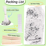 Clear Wax for Candle Making-DIY Aromatherapy Candle Making Gel raw Materials, can add Dried Flowers/Fragrance, smokeless Safe Candle Materials, Birthday Christmas Gift Decoration (Transparently) Blingfun