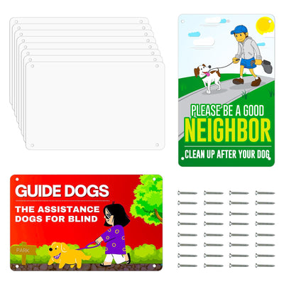 10 Pack 10"x 7" Sublimation Metal Sign Blank, 0.45mm White Blank Metal Sign Aluminum Metal Signs for Parking Garden Advertising Sign