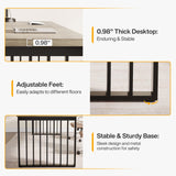 Tribesigns 78" Computer Desk, Extra Long 2-Person Desk with Metal Legs, Double Writing Table with Spacious Space, Industrial Wooden Office Desk, Large Study Desk Workstation for Home Office (Gray) Tribesigns