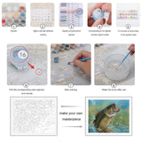 Bass Fishing Paint by Numbers for Adults Beginner DIY Painting Kits Wall Art for Home Office Decor WoodArtSupply