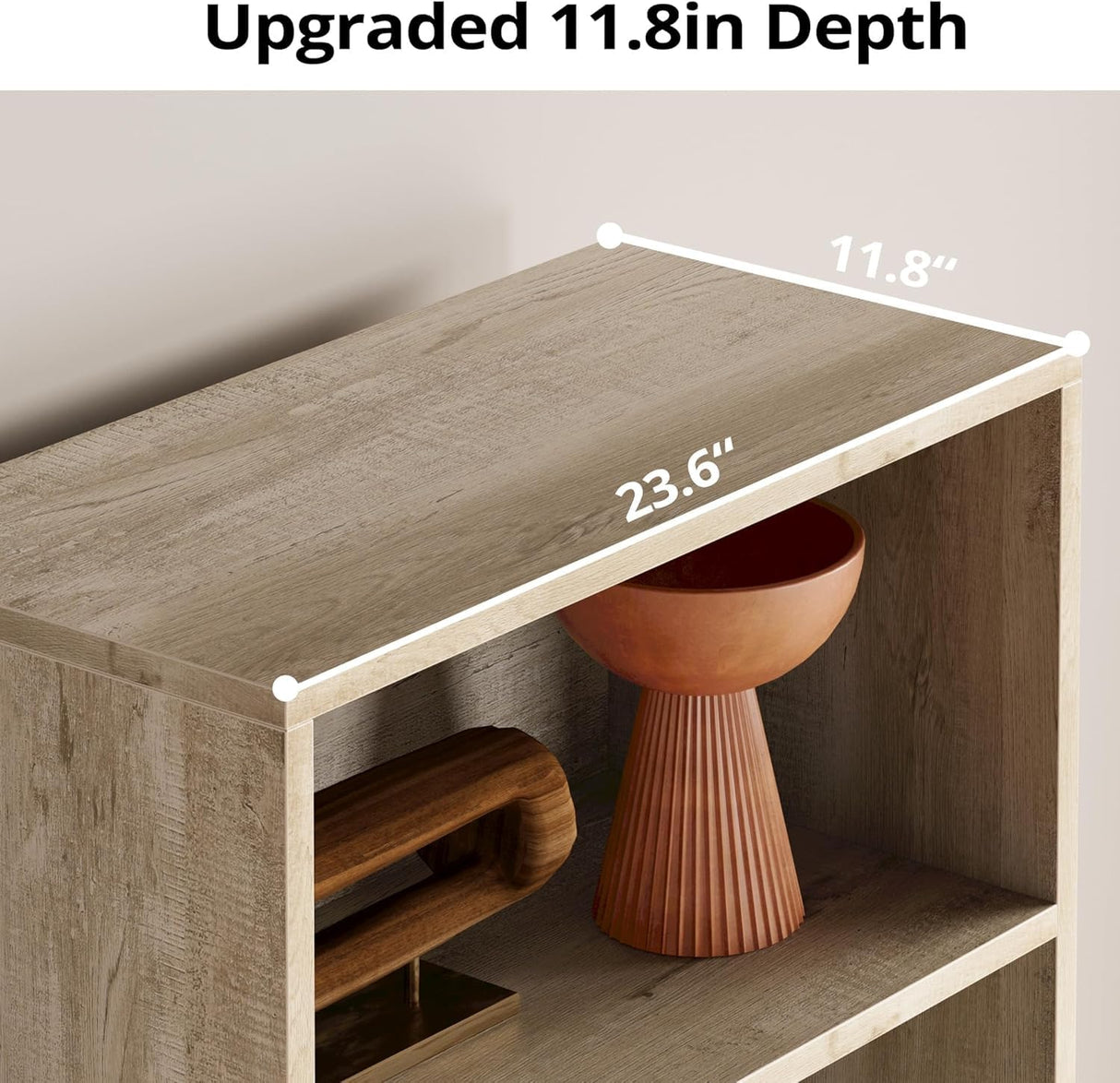 IRONCK Industrial Bookshelves and Bookcases with Doors 11.8 in Depth Set of 2 Floor Standing 5 Shelf Display Storage Shelves Bookcase Home Decor Furniture for Home, Office, Living Room, Bedroom IRONCK