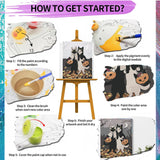 Halloween Paint by Numbers Kits for Adults - Painting by Numbers Kit Halloween, Cat Adults Paint by Number Kits on Canvas Without Frame Oil Painting Acrylic Paints for Home Wall Decor 16X20 inch ajepon