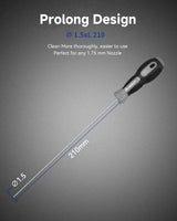 Creality Official Clog Poke, 0.4mm Needles Cleaner Perfect for Any 1.75mm 3D Printer Nozzle Cleaning Kit Stainless Steel with Soft Rubber Handle Creality