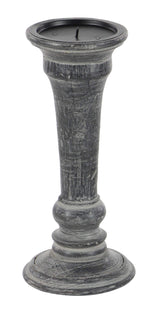 Deco 79 Candle Holder, S/3 10", 8", 6"H, Black Deco 79