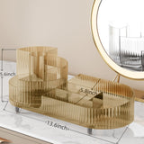 Rotating makeup organizer,Large Capacity Cosmetic Display Case, easy to hold all of your makeup products, at least 20 makeup brushes/eyeliner,10 lipsticks,8 skincare products(Crystal Amber) Booklov