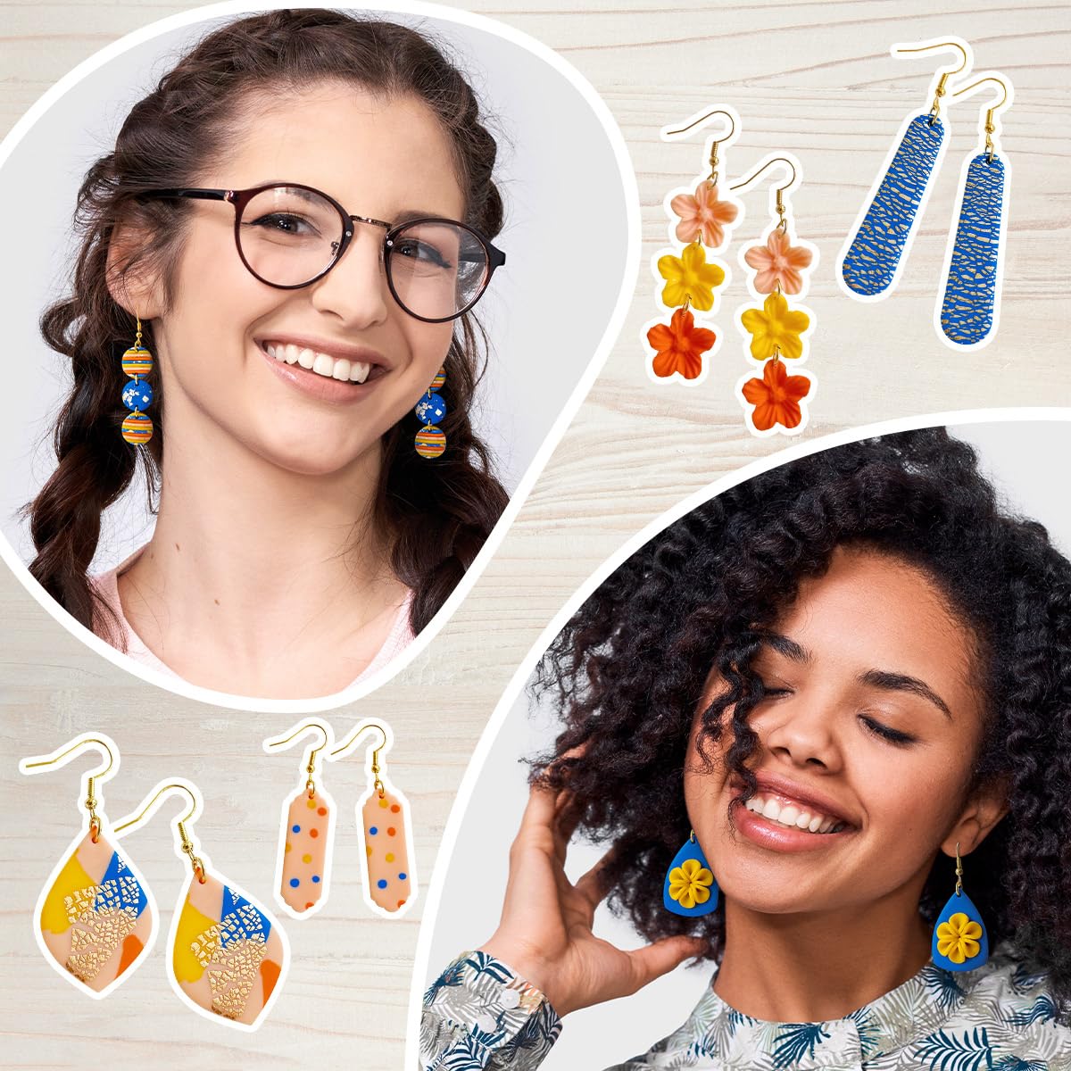 Keoker Polymer Clay Earring Making Kit, Polymer Clay Jewelry Making Kit, Great Gift, Earring Making Kit Keoker