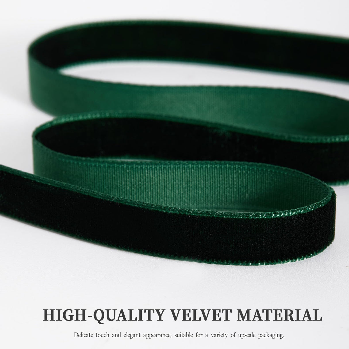 YANGTE 4 Colors Velvet Ribbon Set, 3/8" x 40Yard Premium Christmas Velvet Ribbon for Gift Wrapping, Christmas Tree Ornaments Handmade Crafts Bow Making（Red,Green,White,Brown） YANGTE