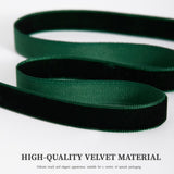 YANGTE 4 Colors Velvet Ribbon Set, 3/8" x 40Yard Premium Christmas Velvet Ribbon for Gift Wrapping, Christmas Tree Ornaments Handmade Crafts Bow Making（Red,Green,White,Brown） YANGTE