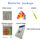 Latch Hook Rug Kits for Kids Beginner Blue Elephant Needle Crochet Yarn Kits Embroidery Carpet Hook and Latch Kit Mini Tapestry Christmas Home Decoration 30x30cm Generic