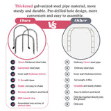 Thickened Rustproof Garden Arch, Wedding Arch- 4.6 * 7.8 or 6.4 * 7.5Ft, Easy to Assemble, Long Lasting and Durable, Metal Arch for Garden Arbor Trellis & Climbing Plant ROOLLYA