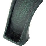 Global Industrial 4'L Outdoor Park Bench with Backrest, Recylced Plastic Slats, Wrought Iron Frame, 1100 lbs Capacity, Green, Surface Mount, Easy Assembly Global Industrial