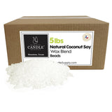 Coconut Soy Wax Beads for Candle Making | 5lb Coconut Soy Candle Wax Pastilles for Candlemaking | Smooth Blend for High Load Fragrance Formulation | Candle Making Supplies Direct Candle Supply