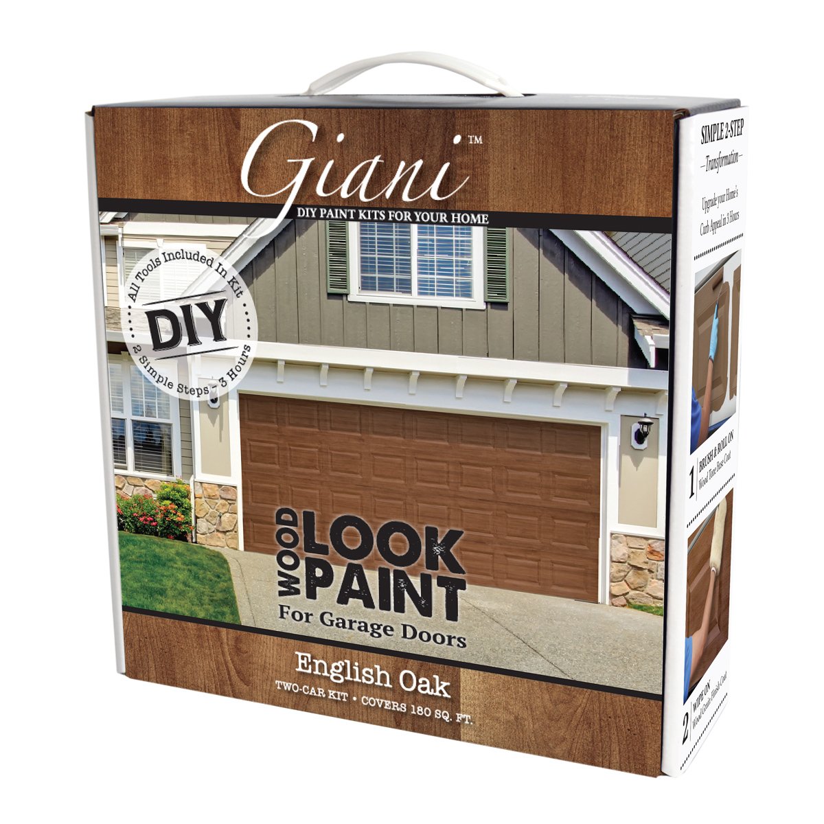 Giani Wood Look Paint Kit for Garage Doors (English Oak) Giani