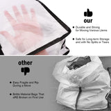 Tiltol 2 Pack 25 inches Wreath Storage Container,Extra Large Transparent Rectangular Christmas Ornament Storage Bags with Zipper and Handles,Perfect for Wreaths,Garlands,Gifts,Waterproof,Foldable Tiltol