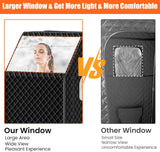 bsdonte Portable Sauna for Home, Personal Steam Sauna Box, Indoor Sauna Tent at Home Full Body with 1000W 2.6L Steamer, Timer, Remote Control, Folding Chair, 9 Levels Heating, 2.6' x 2.6' x 5.9' bsdonte