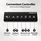 Agilestic 59 Inch L Shaped Standing Desk Adjustable Height, Electric Corner Standing Desk, Sit Stand Computer Table with Splice Board, Rustic Brown Agilestic