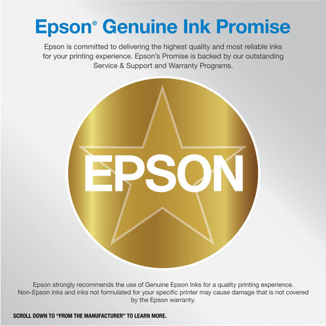 Epson EcoTank Photo ET-8550 Wireless Wide-Format All-in-One Supertank Printer with Scanner, Copier, Ethernet and 4.3-inch Color Touchscreen, Large, White Epson