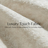 Vamcheer Modular Sectional Cloud Couch, Utra Soft U Shaped Couch with 2 Movable Ottoman, Deep Seat Boneless Couches for Living Room Bedroom, No Assembly Required, Beige Vamcheer