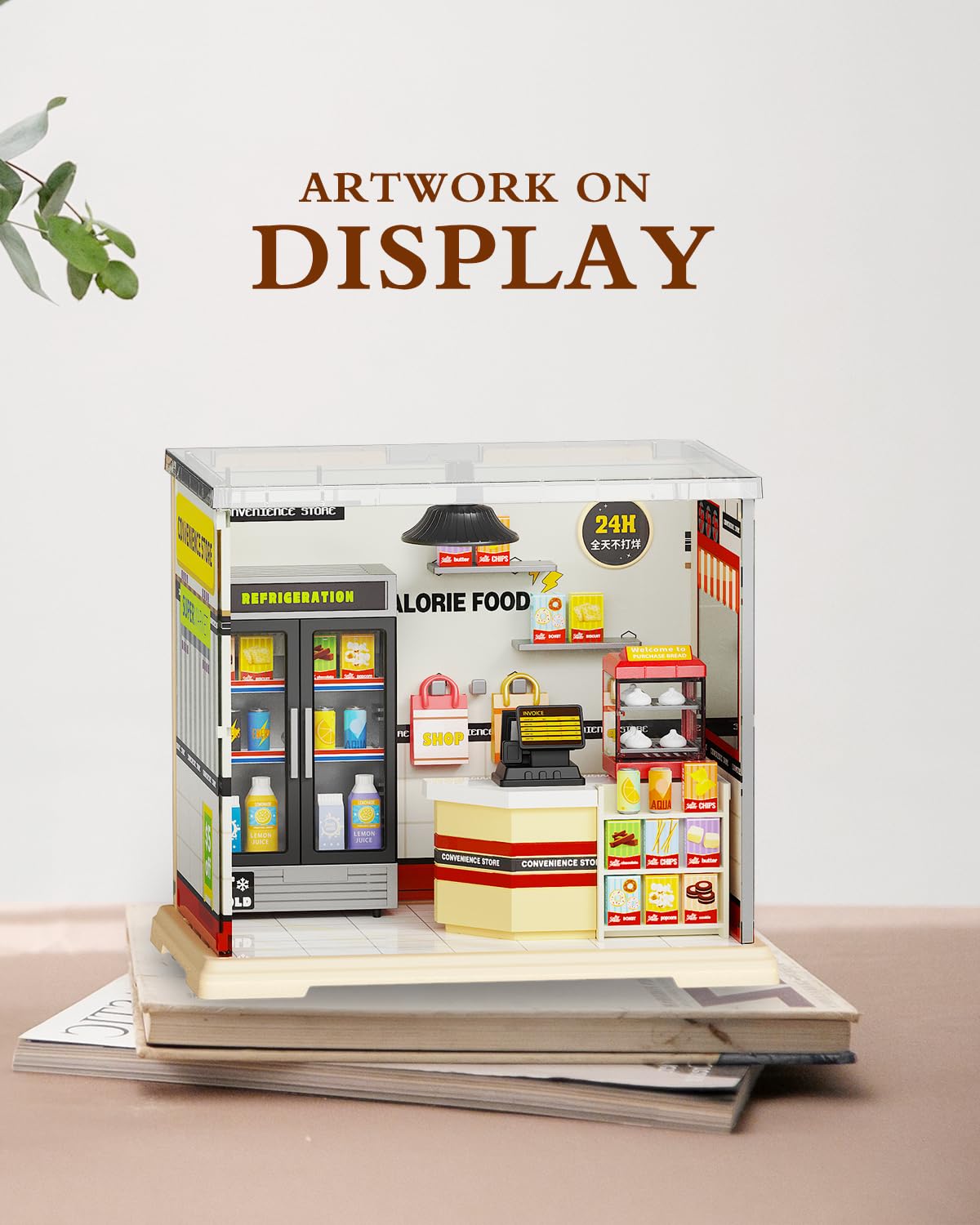 DIY Miniature House Kit, Dollhouse Kit, Miniature Kit, DIY Mini House Building Kit for Adult Teen, Plastic Tiny House Making Kit, Best Craft Hobbies Gift, Convenience Store INRATELL