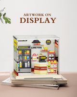 DIY Miniature House Kit, Dollhouse Kit, Miniature Kit, DIY Mini House Building Kit for Adult Teen, Plastic Tiny House Making Kit, Best Craft Hobbies Gift, Convenience Store INRATELL