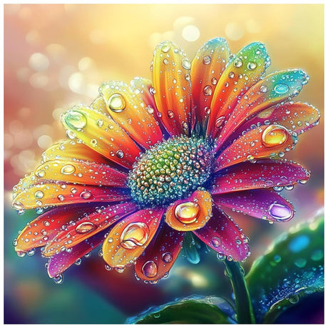 Sanjee Flower Diamond Art Kits for Adults, Diamond Painting Kits for Beginner, 5D DIY Round Full Drill Gem Art Crafts for Home Wall Decor Gift, 12x12inch Sanjee