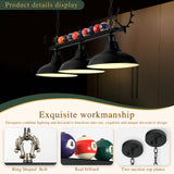 LuoliiTa Pool Table Light, Billiard Light for 7' 8' 9' Pool Table, Hanging Billiards Light for Billiard Room, Game Room, Restaurant, Coffee Shop (3 Lights) LuoliiTa