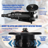 Pneumatic Chamfering Tool Handheld, Mini Air-Powered Chamfering Machine Trimming, 45° Arc Corner with 1/4 Inch Air Inlet for Metal Wood Beveling Deburring (C&R Angle Blades) dcvbny