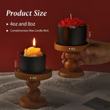 MGLIFEUL Candle Tins Jars Container Vessels for Making 4 8 Oz Black Empty Candle Tins Can Gift Box Packaging Plate with Lids Wax Container Bulk Making DIY Candle Supplies Accessories(Black,4oz,12pcs) MGLIFEUL