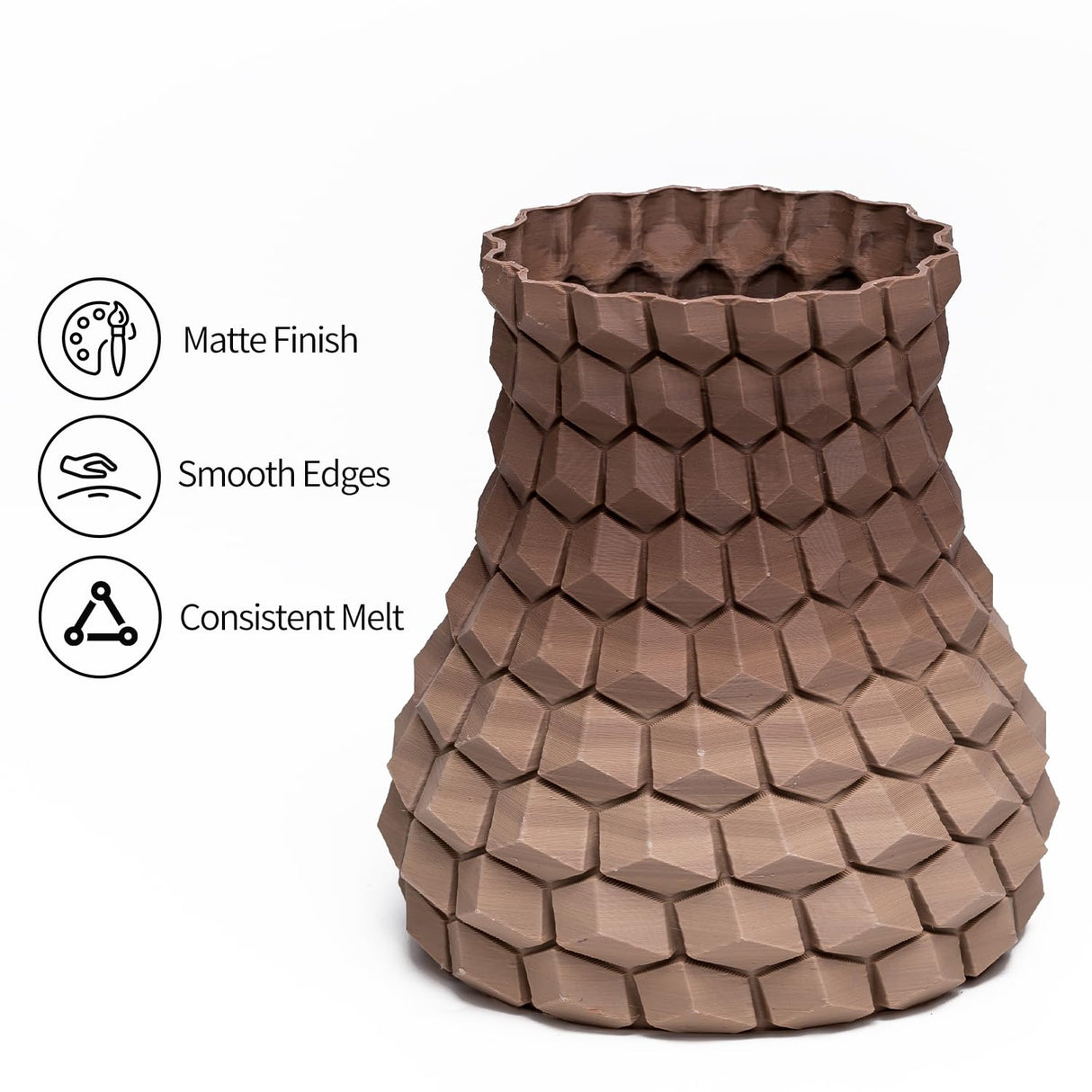 Micro Center Inland Matte PLA 3D Printer Filament, Matte Wood Rainbow 3D Printing Filament 1.75mm, 1kg Cardboard Spool (2.2 lbs), Dimensional Accuracy +/- 0.03mm, FDM/FFF 3D Printers INLAND